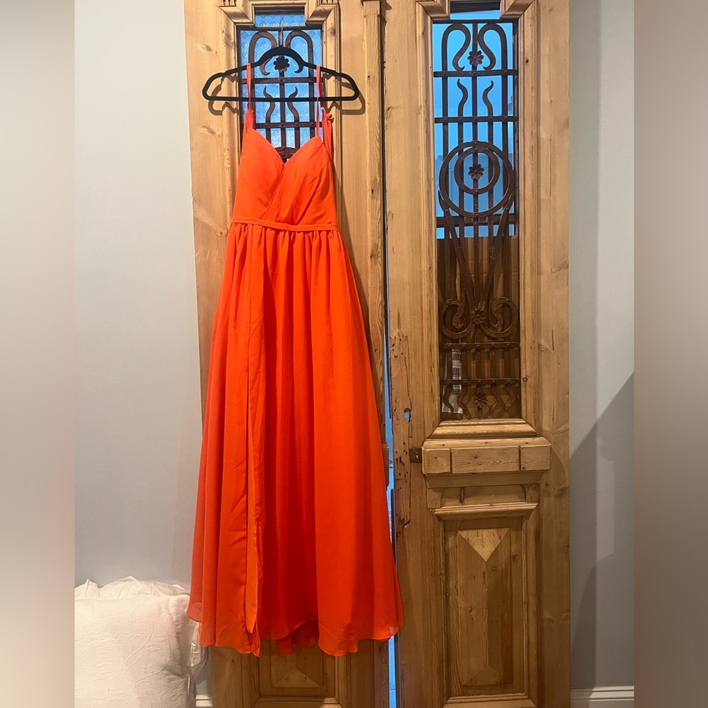 Vibrant Orange Maxi Dress